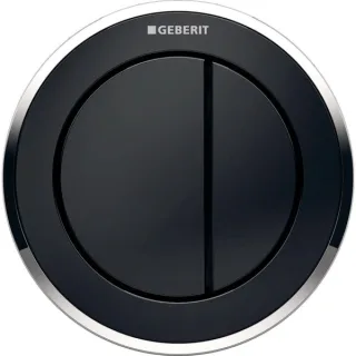 Geberit Fernbetätigung Typ 10 pneumatisch für 2-Mengen-Spülung Möbeldrücker schw/glanzchrom, 116057K 116057KM1