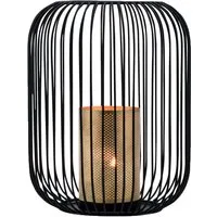 Marrakesch Orient & Mediterran Interior Teelichthalter Skandinavisches Windlicht Tesour modern aus Metall in Schwarz 27 cm (1 St), Handarbeit
