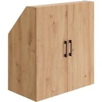 Bellamio Regal Aland Dachschrägenregal 45 Grad-Winkel, Eiche, 90 cm breit mit 2 Türen, verfügbar mit & ohne Türen