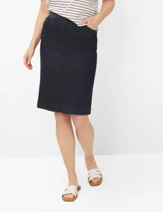 Raphaela by Brax Damen Jeans Style PAMINA SKIRT DARK BLUE, denim dunkelblau, Gr. 46K