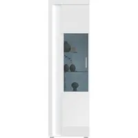 Home affaire Vitrine Viborg, Höhe 202cm, ink. vertikaler Frontbeleuchtung, li/re montierbar 1 Tür, 6 Fächer, 2 Glaseinlegeböden, 1 höhenverstellbarer Einlegeboden
