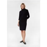 comma Midikleid Kleid Kurzes Strickkleid aus Viskosemix mit überschnittenen Schultern