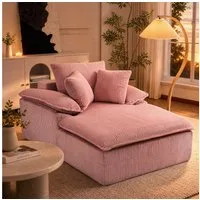 OKWISH Sofa mit extra breiten Armlehnen, 122cm Corduroy Relaxsessel ohne Rahmen – ergonomisch & sofort nutzbar 1 Teile