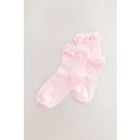 Next Kurzsocken 2er-Pack Söcken mit Rüschen und Baumwollanteil (2-Paar)