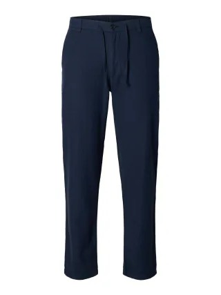 SELECTED MEN - SLM172-SLIMTAPE BRODY LINEN BLD PNT NOOS Dark Sapphire - Gr. - XS