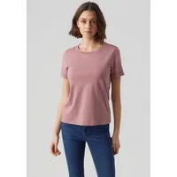 Vero Moda Kurzarmshirt VMPAULA S/S T-SHIRT NOOS Baumwolle, regular fit