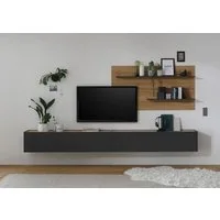 Home affaire Wohnwand City/Giron, moderne Anbauwand, Komplettset in vielen Farben verfügbar, (Set, 3-St), enthält zwei Hängeschränke & ein Wandpaneel