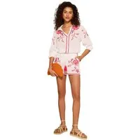 Love & Roses Strandshirt Love & Roses Besticktes Strandhemd, Regular (1-tlg)
