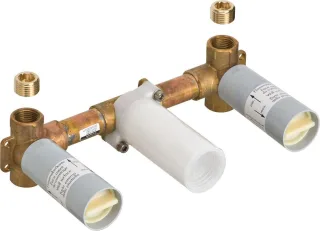 Hansgrohe 3-Loch Waschtischarmatur Axor Massaud Grundkörper Wandversion, 18113180 18113180