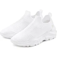 LASCANA Slip-On-Sneaker, Sneaker Halbschuh, Slipper, Freizeitschuh zum Reinschlüpfen VEGAN