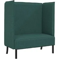 vidaXL Sofa Hoher Rücken Sofa 101cm Dunkelgrün Stoff, 1 Teile