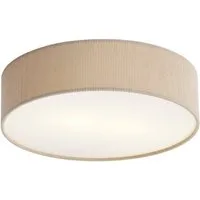 Qazqa Deckenleuchte Luz, ohne Leuchtmittel, Warmweiß, QAZQA Deckenleuchte, e27, Taupe, Metall, Modern