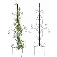 relaxdays Rankgitter Rankhilfe Kletterpflanzen freistehend, 2 St., 2er Pack