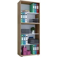 VCM Standregal Holz Büro Regal Bücher Ordner Aktenregal Lona 5f, 1-tlg., 70x184x37cm Aktenregal, Aufbewahrung, platzsparend