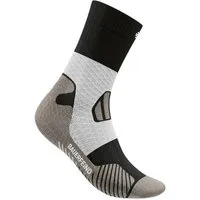 Bauerfeind Sportsocken Trail Run Mid Cut (Kompressionssocke) schwarz/weiss/grau Herren