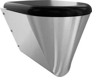 KWC Aquarotter T-WC, CAMPUS, Edelstahl, wandhängend, 360x409x500 mm, schwarzer Sitz, 3600000629 3600000629