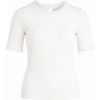 Vila T-Shirt VIBABIA FLOWER O-NECK 2/4 TOP/LC/1