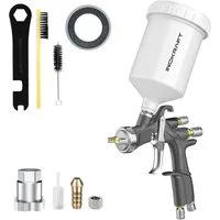 InoKraft Lackierpistole D1 LVLP Farbspritzpistole Set 1.3mm für Auto & DIY Lackieren, max. 3 bar, 288 l/min, Komplett-Set, 10-tlg.