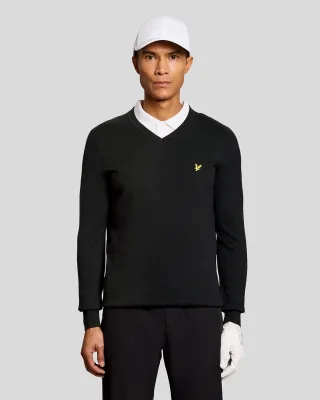 Baumwollmischung V-Ausschnitt Pullover