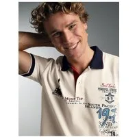 Trigema Poloshirt TRIGEMA Polo Shirt mit Maritimem Print (1-tlg)