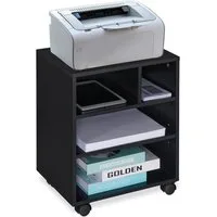 relaxdays Rollcontainer Schwarzer Rollcontainer