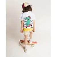 # SATURNDAY T-Shirt aus Baumwolle "Skater-Krokodil" für Jungen & Mädchen, mit Rückenprint Krokodil Print