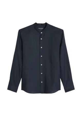 Marc OPolo Casual - Stehkragen-Hemd regular Dark Navy - Gr. - S