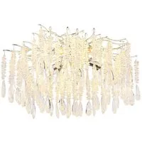 GLOBO LIGHTING Deckenleuchte, Leuchtmittel nicht inklusive, Deckenleuchte Deckenlampe Wohnzimmerlampe Metall silber