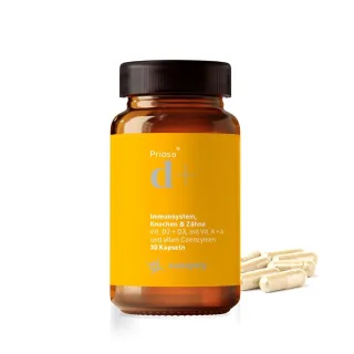 Sanopoly Priosa® D+ | 30 Kapseln | mit Vitamin D2, D3, K2 und A | vegan
