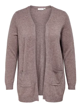 ONLY CARMAKOMA - CARESLY L/S OPEN CARDIGAN KNT NOOS Rose Brown - Gr. - S-42/44