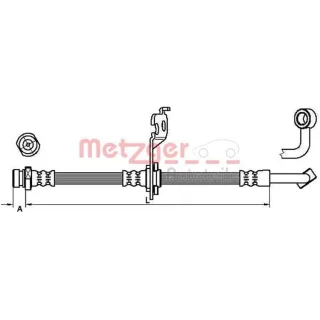 Metzger Bremsschlauch hinten links KIA Picanto