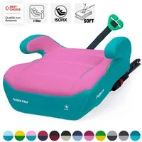 Daliya® Kindersitzerhöhung QUBIX PRO ISOFIX Kindersitz, ab: ab 6 Jahre oder 125cm Körpergröße, bis: bis 12 Jahre oder 150cm Körpergröße, ab: 125 cm, bis: 150 cm, (Packung, 1-tlg), ISOFIX, I-Size, Gurtfix, ergonomisch, weich, waschbarer Bezug