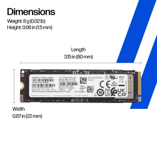 HP PCIe 5x4 SED OPAL2 NVMe M.2 | d5ve9aa | 1 TB Solid State Drive - Windows 10