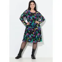 Angel of Style Jerseykleid Mesh-Kleid bequeme Passform Sterne