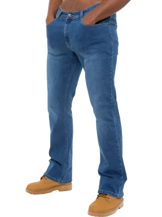 Enzo Herren Bootcut Stretch Denim Jeans