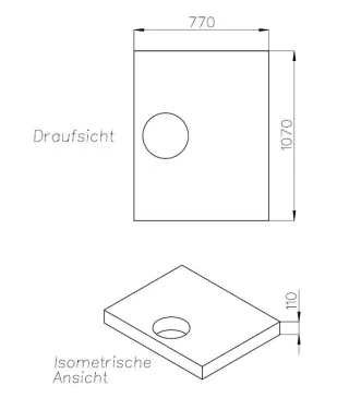 Neuesbad Wannenträger für GKI MIGU Soft 110x80x3,5 SD 94387