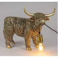 formano Tischleuchte Tierlampen, Höhe: 38cm, Farbe: Gold, Motiv: Kuh