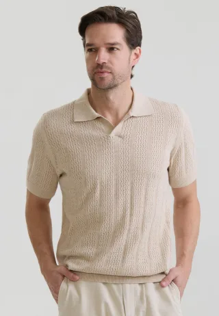 Polo Shirt Kurzarm Strick-Polo Shirt Kurzarm