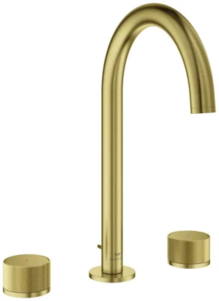 GROHE 3-Loch Waschtischarmatur Atrio Private C. 20595 Knopfbetätigung cool sunrise geb., 20595GN0 20595GN0
