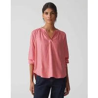 OPUS Langarmbluse Bluse FELIA Loose aus Viskose Mix