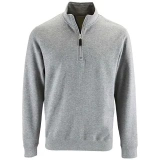 SOLS - "Stan" Pullover Stehkragen für Herren (Grau meliert)