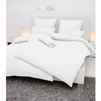 Janine Bettwäsche PIANO 0125 31, Seersucker 100% Baumwolle, uni, bügelfrei, Soft-Seersucker, 2 teilig, Markenreißverschluss, feinfädige Qualität, gekämmte Mako-Garne