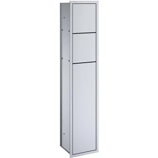 Emco Asis 150 Unterputz-WC-Bürstengarnitur 978305050 809 mm, aluminium/aluminium, Türanschlag links