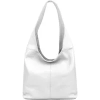 ITALYSHOP24 Shopper Made in Italy Damen echtes Leder Tasche Schultertasche Umhängetasche, Hobo Bag große Hauptfach Alltagstasche mit viel Stauraum leicht bequem