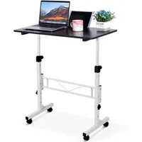 GarveeMore Schreibtisch Mobile Stehende Schreibtisch, justierbare Höhe mit Rädern, 32Inches