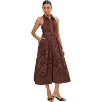 LIPSY Midikleid Premium Midi-Hemdblusenkleid mit Spitze, Petite (1-tlg)