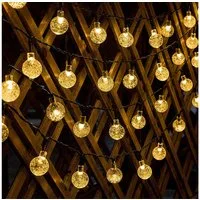 Salcar LED Solarleuchte LED Kugel-Lichterkette Außen Solar Gartenleuchte Weihnachtsdeko, 2-Leuchtmodi