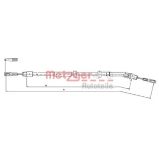 Metzger Handbremsseil hinten rechts Mercedes M-Klasse W163