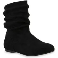 VAN HILL 812201 Schlupfboots Damen Schlupfstiefel Leder-Optik Stiefeletten Bequeme