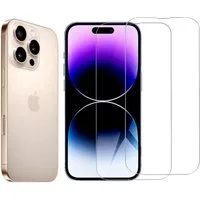 CLM-Tech Displayschutzglas 2x für iPhone 16 Pro 6,3 Zoll, Panzerglas Folie - Anti-Fingerabdruck und kratzfest -, 2 Stück, Kristallklar